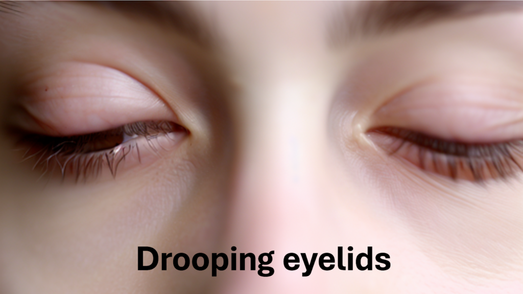 drooping eyelids